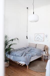 Dvoulůžková postel z borovicového dřeva s matrací Karup Design Pace Comfort Mat Natural Clear/Natural, 180 x 200 cm