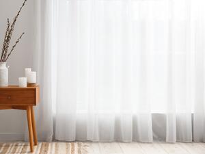 Voál bílý hladký s olůvkem ZAC-015 výška 250 cm Pouze metráž