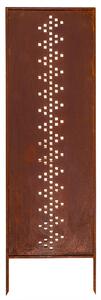 Zahradní Paraván z Ušlechtilé Rzi 160x50 cm s Geometrickým Vzorem uprostřed