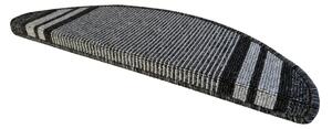 Vopi koberce Nášlapy na schody Gandia šedý půlkruh, samolepící - 28x65 půlkruh (rozměr včetně ohybu)