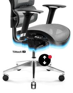 JAN NOWAK Kancelářská ergonomická židle Kommodus: černo-šedá
