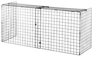 HOMCOM Ochranná obrazovka proti jiskrám s nastavitelnou délkou 81,5-160x44x68 cm Černý kovový ochranný překryv pro krb | Aosom