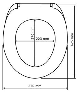 WC sedátko Wenko Wood, 42,5 x 37 cm