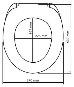 Tmavé WC sedátko a snadným zavíráním Wenko Wenge, 43 x 37 cm