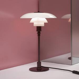 Louis Poulsen Stolní lampa PH 3/2, lesklá vínová, Ø 28 cm, Červená, Obývací pokoj / jídelna, Mosaz, Design