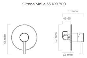 Oltens Molle sprchová baterie pod omítku zlatá 33100800