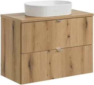 Sada skříňka Comad Nova Oak NOVA OAK A 82-80-2S, umyvadlo Comad Beyond BEYOND 5 WHITE ( E-6564 ), NOVA OAK A 89-80