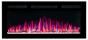 ArtiFlame AF40WR Elektrický vestavný krb s ohřevem 1800 W, realistický efekt plamene, LED osvětlení, dálkové ovládání, časovač, černý