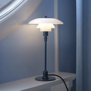 Louis Poulsen Stolní lampa PH 2/1, tmavě modrá, Ø 20 cm, Modrá, Obývací pokoj / jídelna, Mosaz, Design