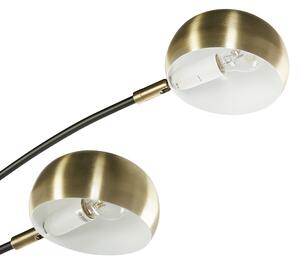 Stojací lampa 5 světel kovová černá / zlatá FLINDERS