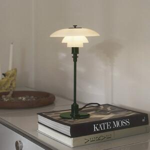 Louis Poulsen Stolní lampa PH 2/1, tmavě zelená, Ø 20 cm, Zelená, Obývací pokoj / jídelna, Mosaz, Design