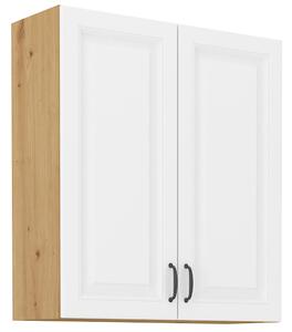 STILO ab | horní skříňka 80G-90 2F se 3 policemi | 80 cm | VYSOKÁ | artisan/bílá