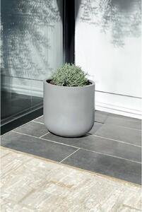 Květináč CHICO, sklolaminát, průměr 40 cm, beton design šedý