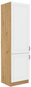 STILO ab | vysoká skříňka 60DK-210 2F potravinová | 60 cm | artisan/bílá| UNI dvířka