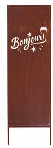 Zahradní Paraván z Ušlechtilé Rzi „Bonjour“ 160x50 cm Dekorativní Panel