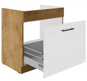 VIGO b | dolní skříňka 80ZL 1S na dřez | 80 cm | PREMIUM BOX | lancelot/bílá lesk