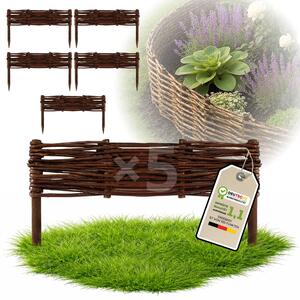 Floranica 5 kusů Vrbový plot 10 cm x 50 cm – Zahradní plot z vrbového proutí Palisáda Přírodní oplocení Ohraničení záhonu