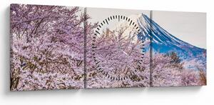 Obraz - Japonsko na jaře (s hodinami) (90x30 cm)