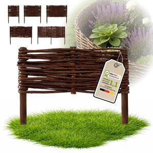 Floranica 1 kus Vrbový plot 10 cm x 30 cm – Zahradní plot z vrbového proutí Palisáda Přírodní oplocení Ohraničení záhonu
