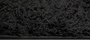 Makro Abra Běhoun Shaggy DELHI 7388A Jednobarevný černý Šíře: 90 cm