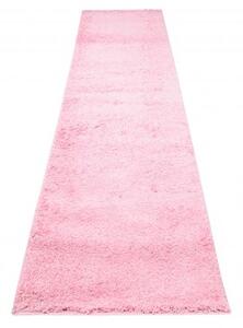 Makro Abra Běhoun Shaggy DELHI 7388A PINK Jednobarevný růžový Šíře: 60 cm