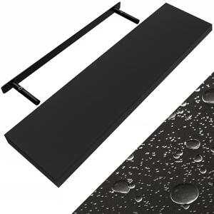 Nástěnná police FIGO + konzole, 90cm, černá Casaria