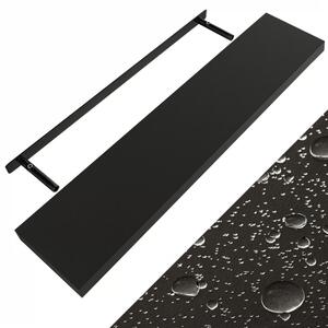 Nástěnná police FIGO + konzole, 110cm, černá Casaria