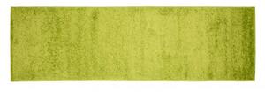 Makro Abra Koberec Běhoun Shaggy DELHI 7388A Jednobarevný zelený Rozměr: 60x200 cm