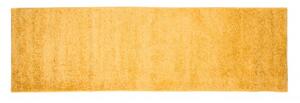 Makro Abra Koberec Běhoun Shaggy DELHI 7388A Gold Jednobarevný zlatý žlutý Rozměr: 60x200 cm