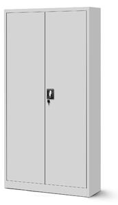 Plechová policová skříň JAN, 900 x 1850 x 400 mm, šedá