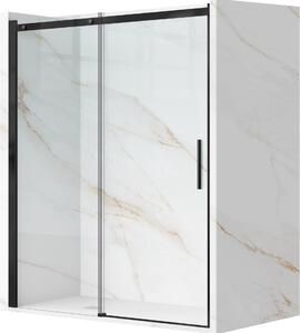 Balneo posuvné dveře pro sprchu 110 cm černé PORTA | ESG sklo 6 mm snadná údržba Easy Clean
