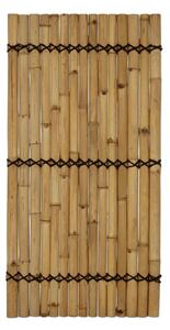 Panel z půlkruhových bambusových tyčí přírodní barvy 90 x 180 cm (bambusový plot)
