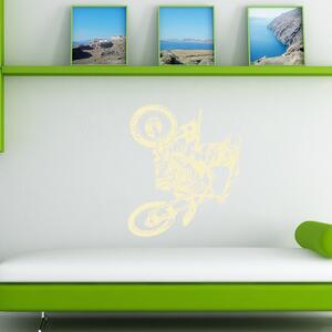 Živá Zeď Samolepka Motokros Barva: béžová, Velikost: 40 x 49 cm