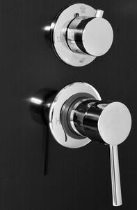 Sprchový panel STELLA LED 4v1 - s výtokem do vany - černý