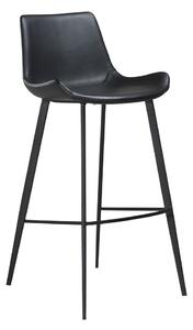 Černá barová židle z imitace kůže DAN–FORM Denmark Hype, výška 103 cm