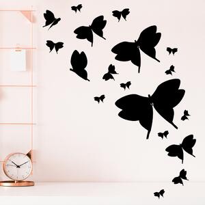Živá Zeď Samolepka Roj Motýlků Barva: černá