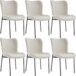 Tectake® Tessa čalouněná židle ergonomického tvaru s vysokým opěradlem 54 x 62 x 90 cm