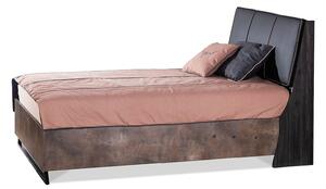 Studentská postel 120x200 s rozděleným úložným prostorem Falko - dub rebap/bronz