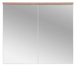 Koupelnová závěsná skříňka BALI bílá se zrcadlem 80 cm
