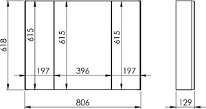 Elita Basic skříňka 80.6x12.9x61.8 cm boční závěsné 904654
