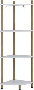 Rohová police Vicco Bivio Bílá/borovice 29 x 102.5 cm se 4 úložnými prostory, Model 57469