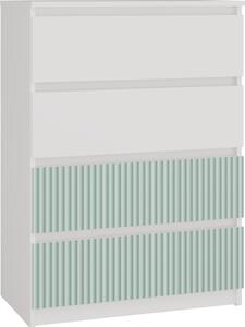Topeshop M4 FR MINT KPL, Mátová barva, Bílá, 4 zásuvka/zásuvek, Dřevotřískové desky, 700 mm, 400 mm, 970 mm