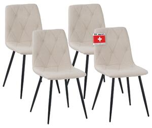 Albatros jídelní židle Dora s látkovým potahem, stylový vintage design, nosnost 110 kg, čalouněná židle - moderní kuchyňská židle, židle do jídelny