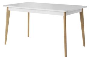 PIASKI Jídelní stůl rozkládací - PST140, 140/180x80, dub riviéra/matná bílá