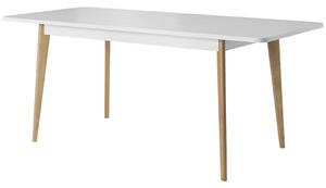 PIASKI Jídelní stůl rozkládací - PST140, 140/180x80, dub riviéra/matná bílá