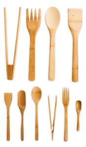 Sada 10 kuchyňských nástrojů z bambusu Bambum Violi