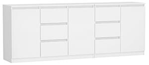 Topeshop COSTA BIEL KOMPLET, Bílá, 6 zásuvka/zásuvek, Dřevotřískové desky, Moderní, Dřevotřískové desky