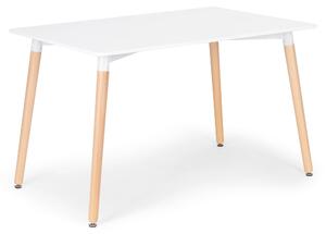 ModernHome KJSDT-01 Dřevěný jídelní stůl 120 x 60 cm, bílý