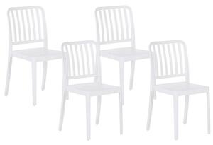 Sada 4 zahradních židlí bílá SERSALE