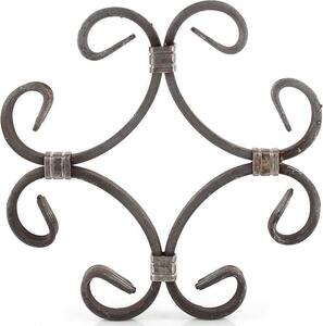 LogistSystem - Kované železo Ornament Kované železo 205x205mm - např. jako prvek pro okenní mříže - zábradlí - plot - bránu - rozety - mříže 12.904